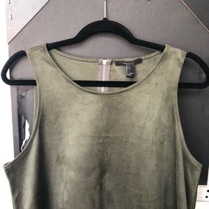 Faux suede mini dress